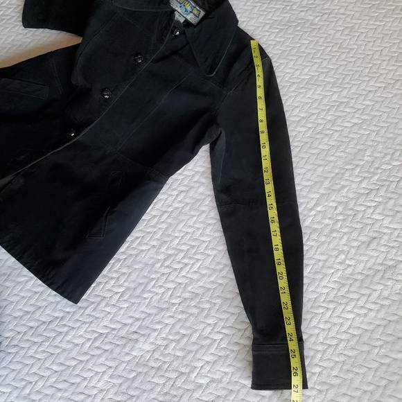 Vintage 90's Neutral Zone Black Suede Button Up Jacket Size Medium - Picture 16 of 16